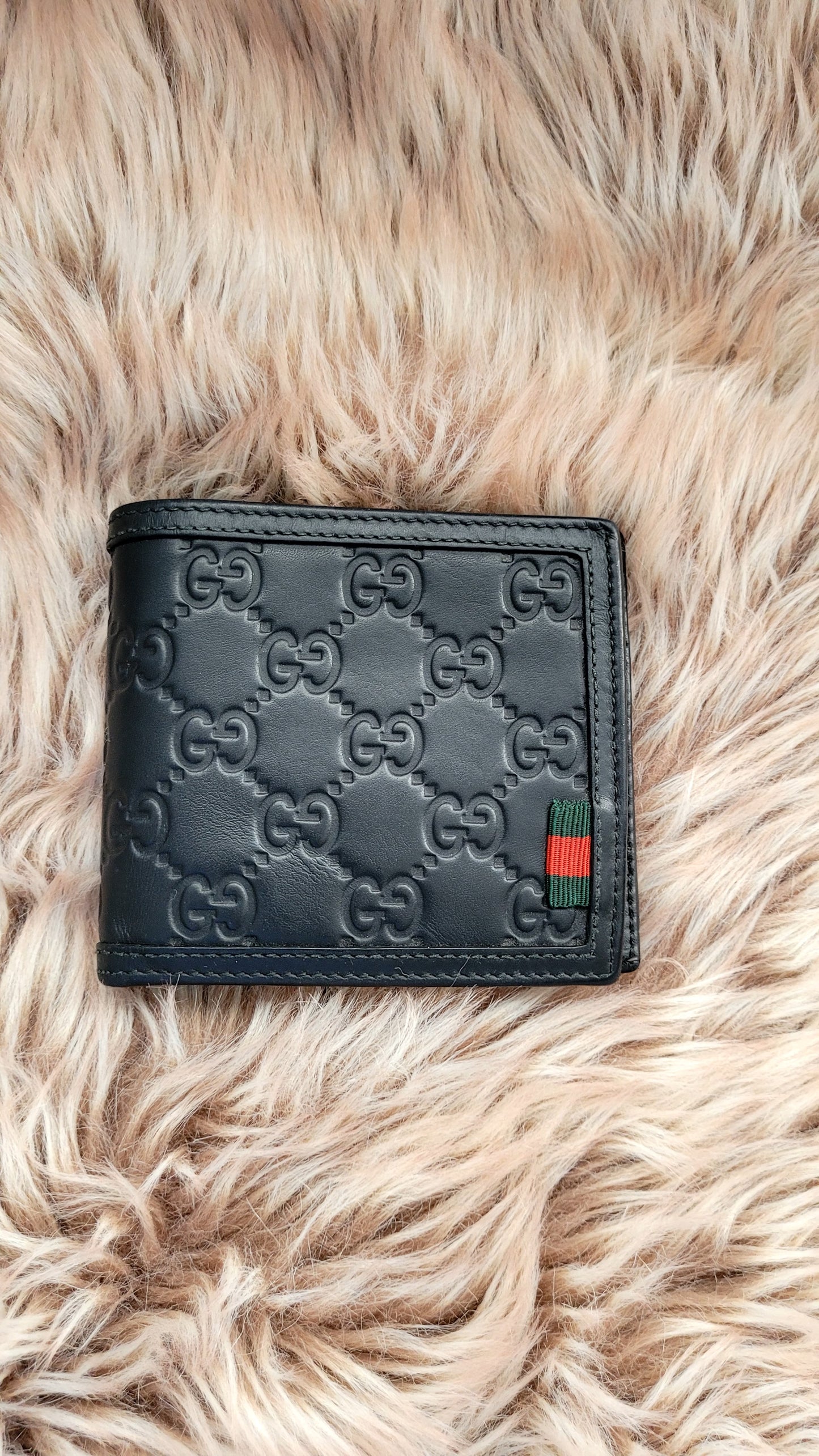 Gucci Guccisima GG Logo Bifold Leather Wallet