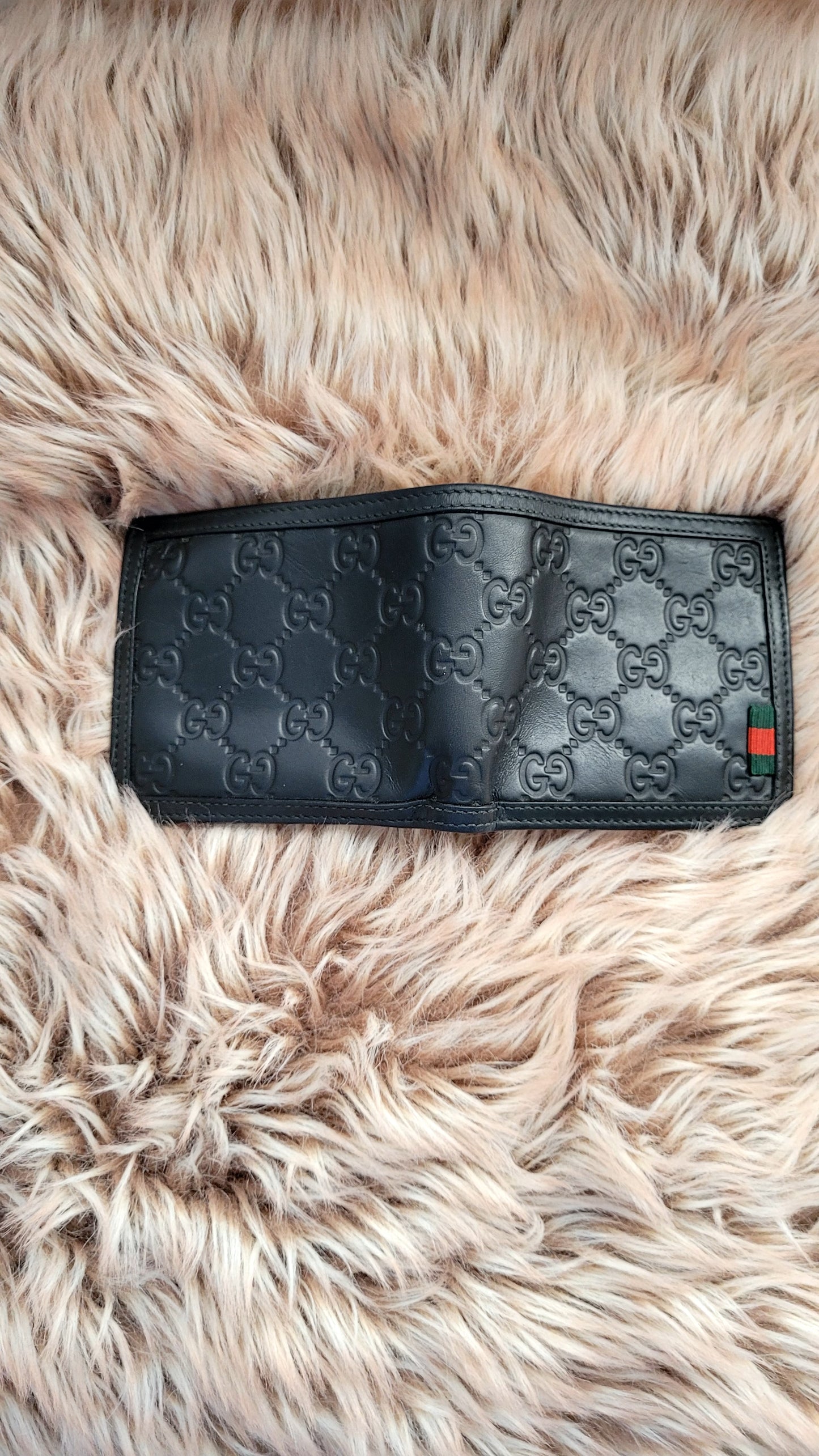 Gucci Guccisima GG Logo Bifold Leather Wallet