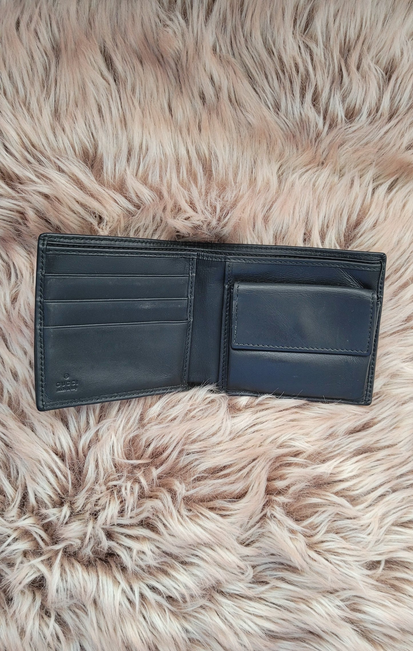 Gucci Guccisima GG Logo Bifold Leather Wallet