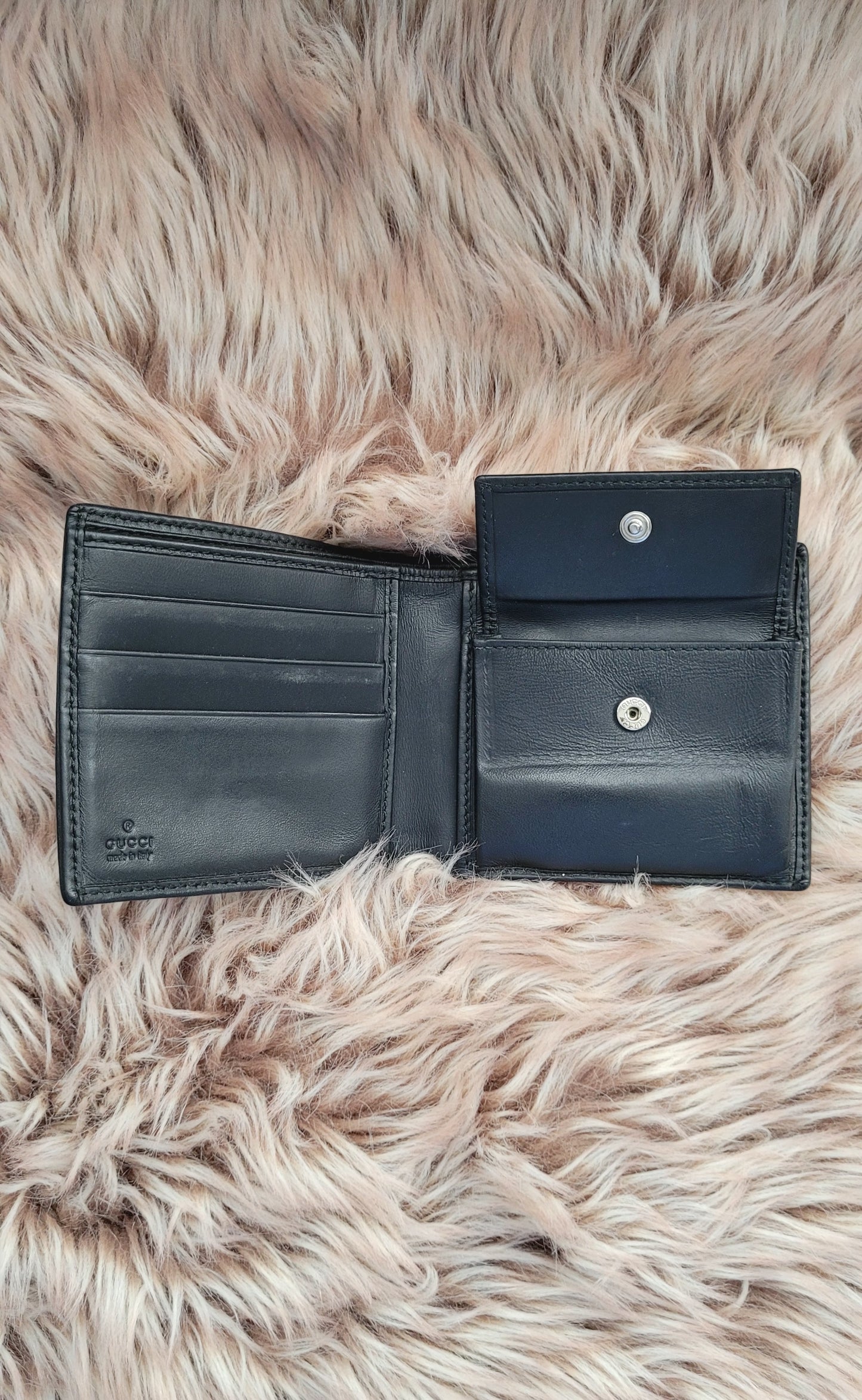 Gucci Guccisima GG Logo Bifold Leather Wallet