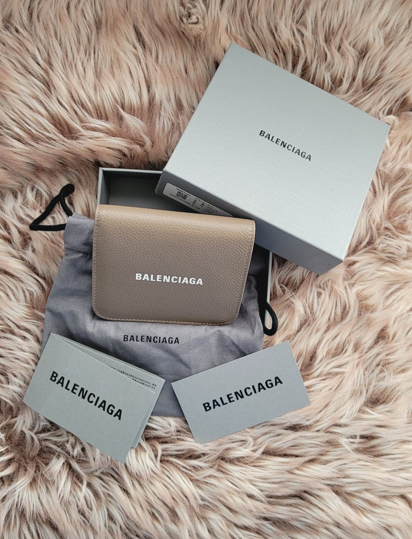 Balenciaga Logo Leather Bifold Wallet
