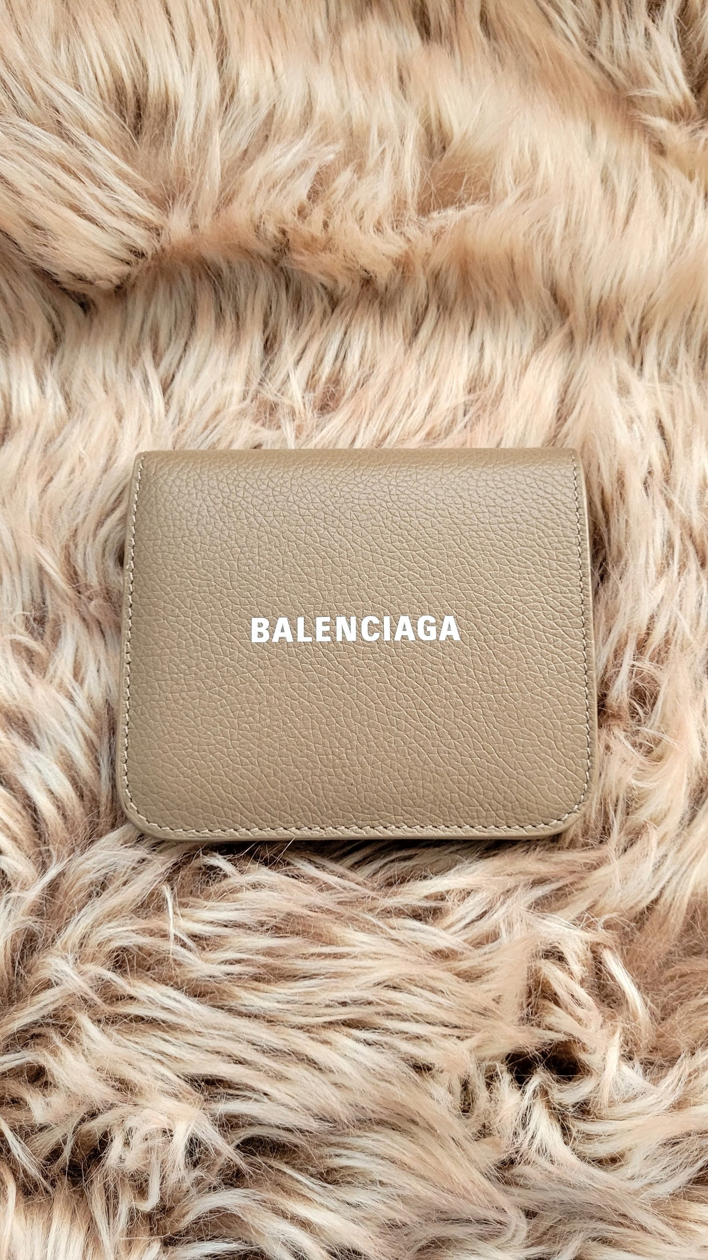 Balenciaga Logo Leather Bifold Wallet