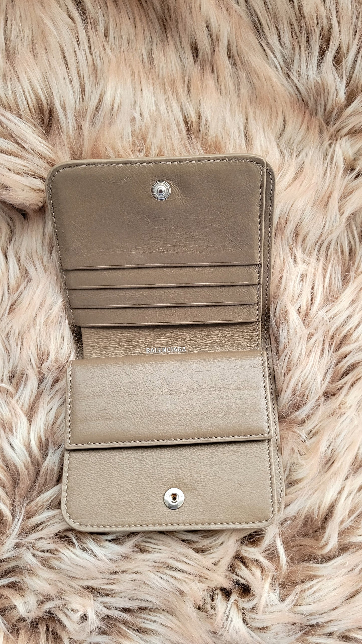 Balenciaga Logo Leather Bifold Wallet