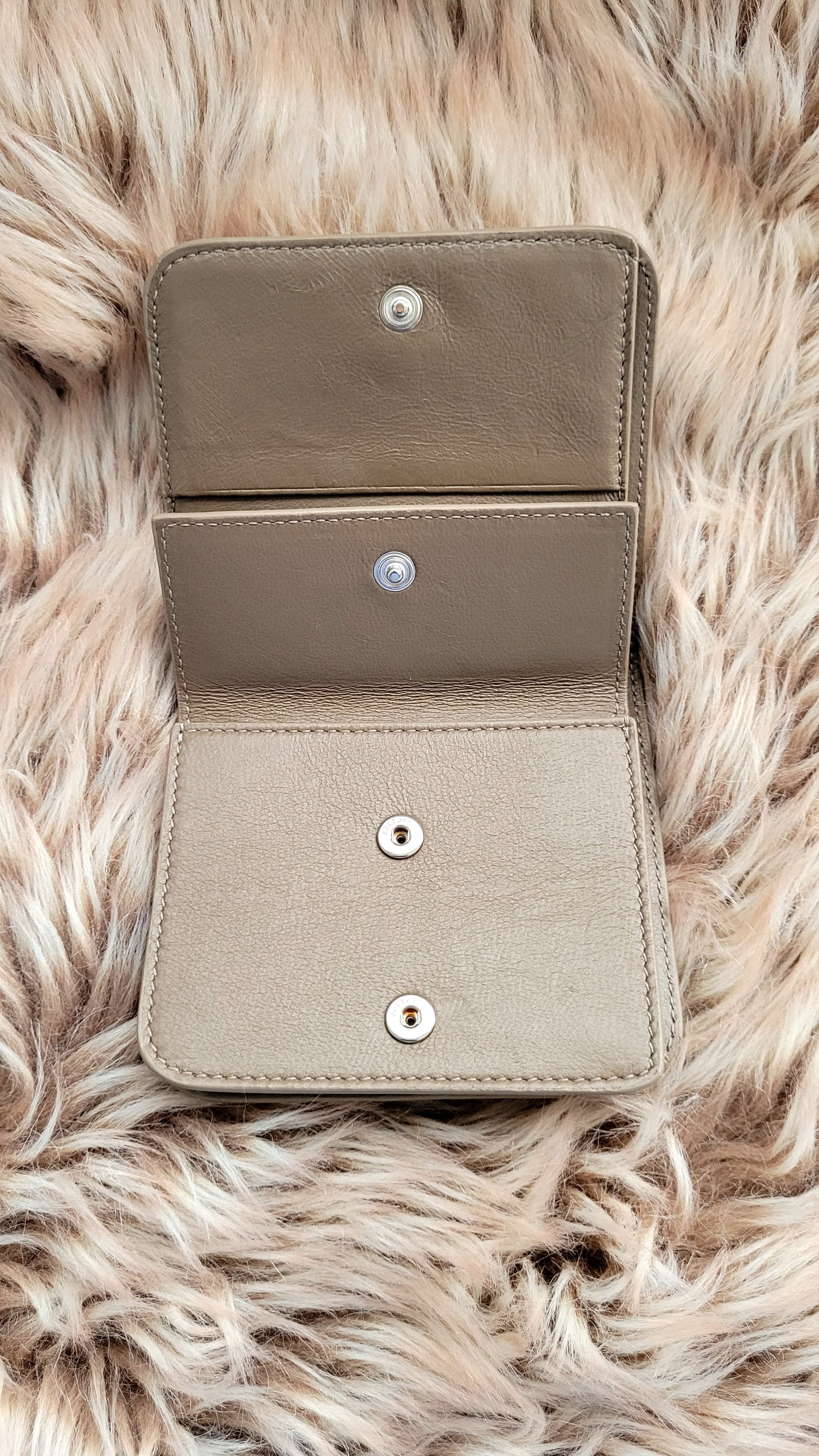 Balenciaga Logo Leather Bifold Wallet