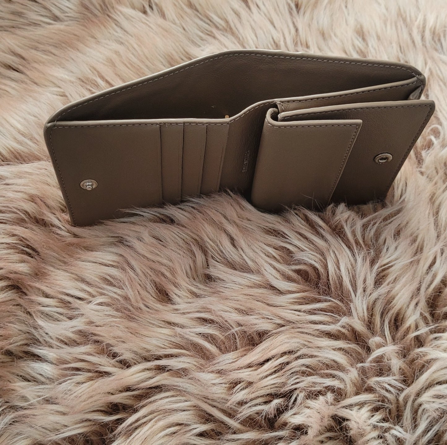 Balenciaga Logo Leather Bifold Wallet