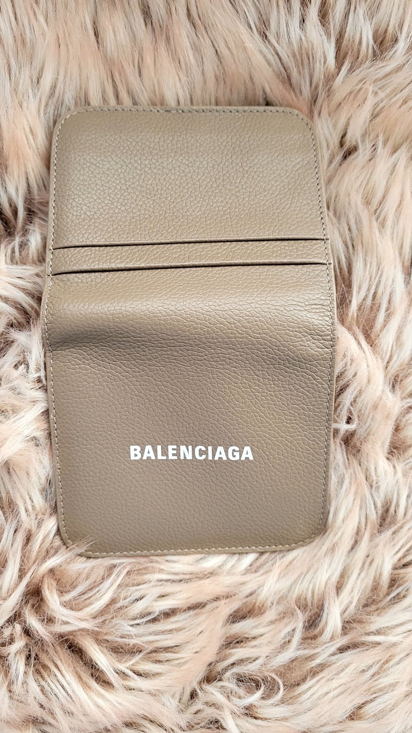 Balenciaga Logo Leather Bifold Wallet