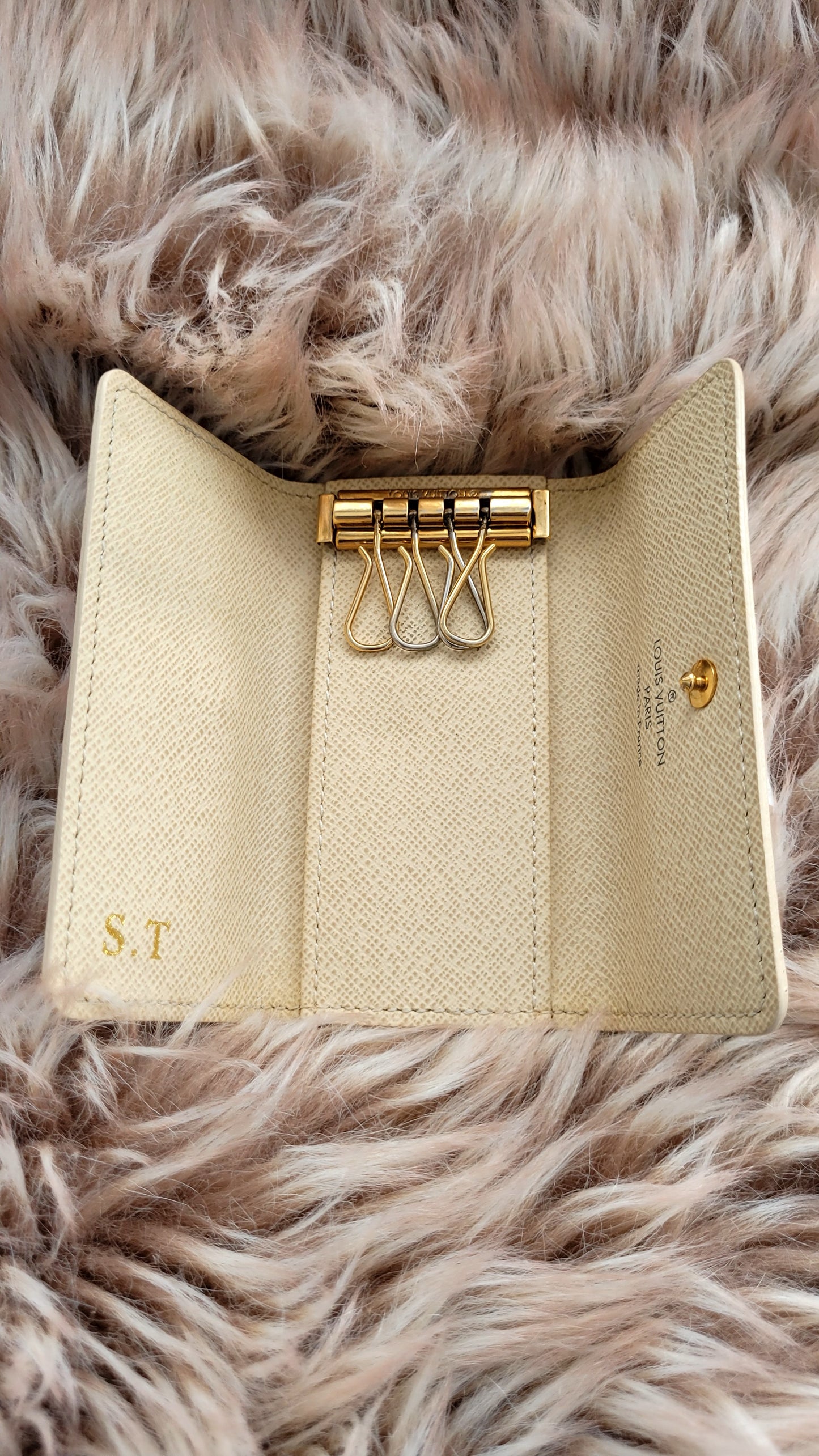 Louis Vuitton Damiere Azur Multicles 4 Ring Key Case